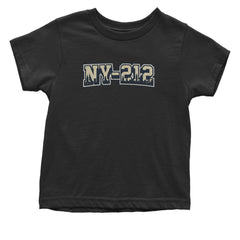 New York City 212 Area Code Skyline  Infant One-Piece Romper Bodysuit Or Toddler T-shirt Black