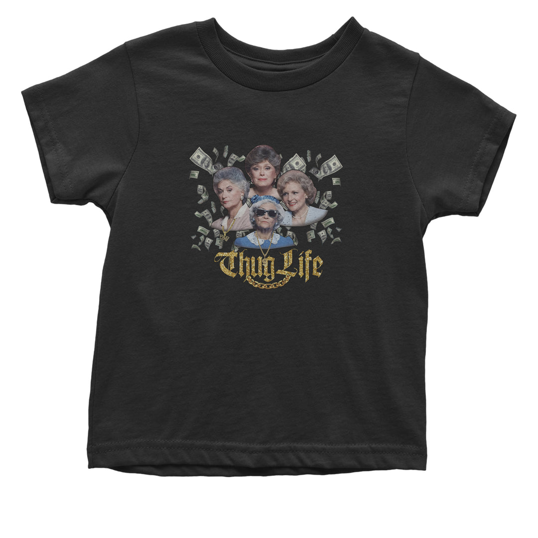 Golden Chain Thug Life Girls Infant One-Piece Romper Bodysuit Or Toddler T-shirt Black