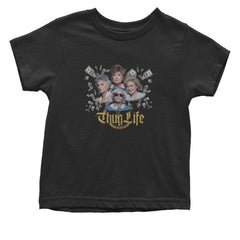 Golden Chain Thug Life Girls Infant One-Piece Romper Bodysuit Or Toddler T-shirt Black