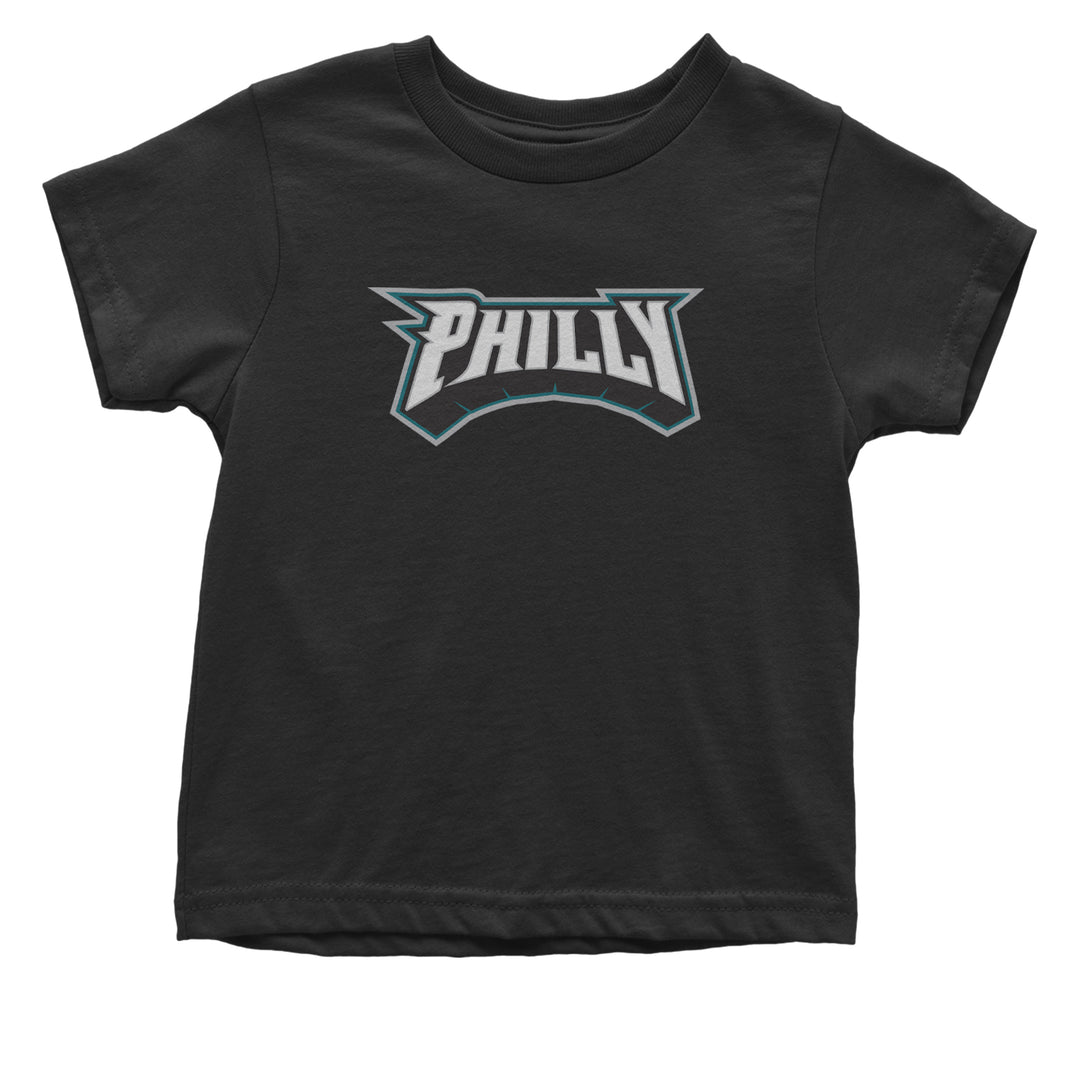 Philly Bold Block Throwback Infant One-Piece Romper Bodysuit Or Toddler T-shirt Black