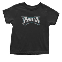 Philly Bold Block Throwback Infant One-Piece Romper Bodysuit Or Toddler T-shirt Black
