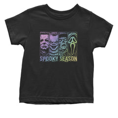 Spooky Season Horror Icons Halloween Infant One-Piece Romper Bodysuit Or Toddler T-shirt Black