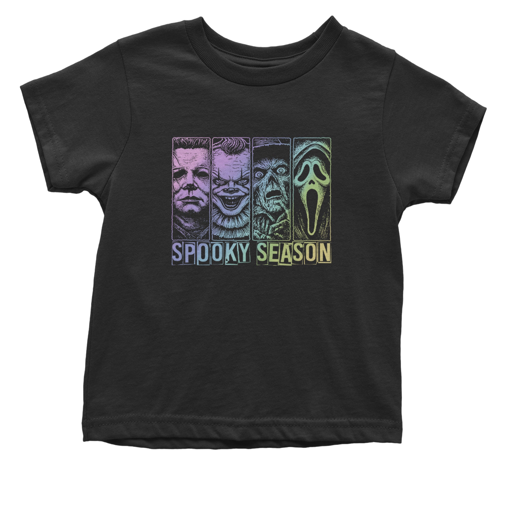 Spooky Season Horror Icons Halloween Infant One-Piece Romper Bodysuit Or Toddler T-shirt Black