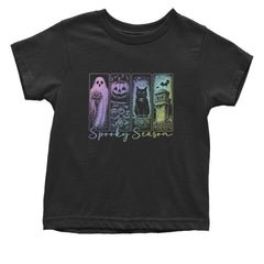 Spooky Season Cute Pastel Halloween Design Infant One-Piece Romper Bodysuit Or Toddler T-shirt Black