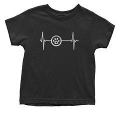 TLC Rescue Heartbeat Infant One-Piece Romper Bodysuit Or Toddler T-shirt Black