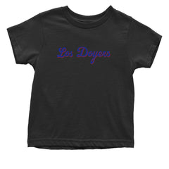 Los Doyers LA Baseball Infant One-Piece Romper Bodysuit Or Toddler T-shirt Black