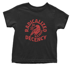 Radicalized by Basic Decency Dove Protest Statement Infant One-Piece Romper Bodysuit Or Toddler T-shirt Black
