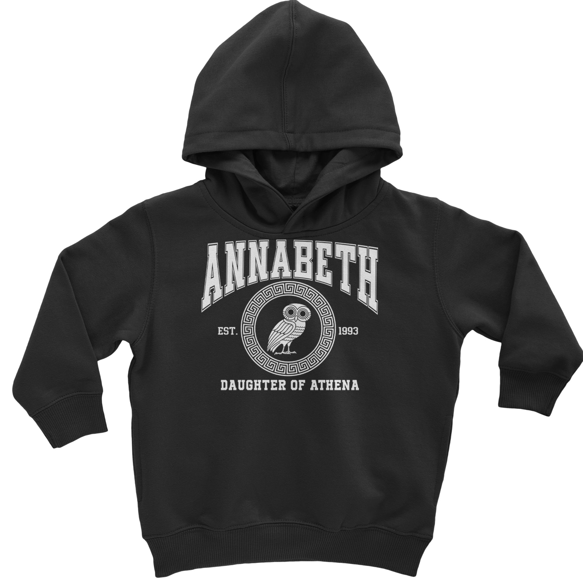 Annabeth Daughter of Athena Owl Wisdom Toddler Hoodie Or Infant Fleece Romper Black