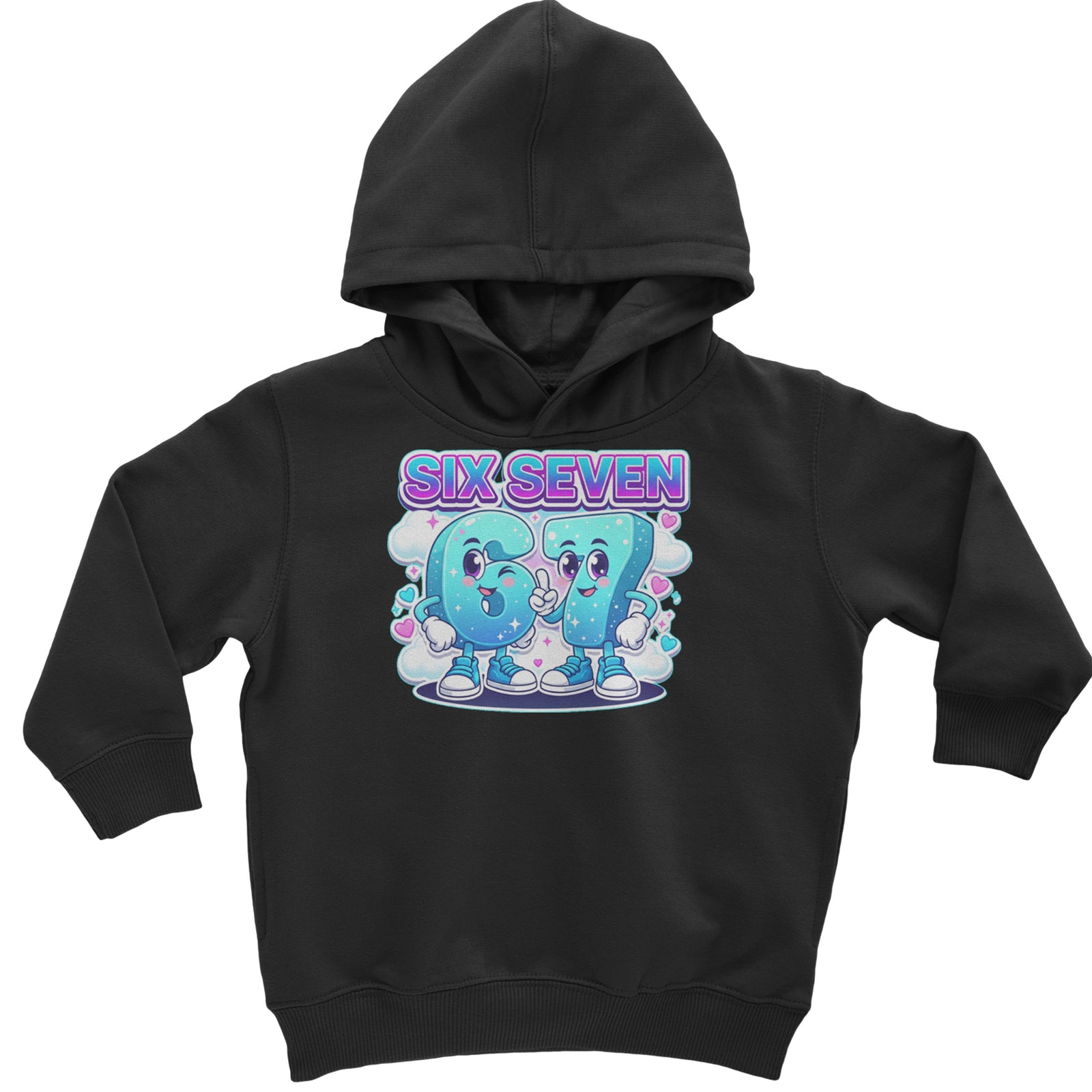 67 Six Seven Meme Kawaii Cloud Toddler Hoodie Or Infant Fleece Romper Black