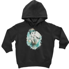 Mrs. Herpburn Iconic Watercolors Toddler Hoodie Or Infant Fleece Romper Black