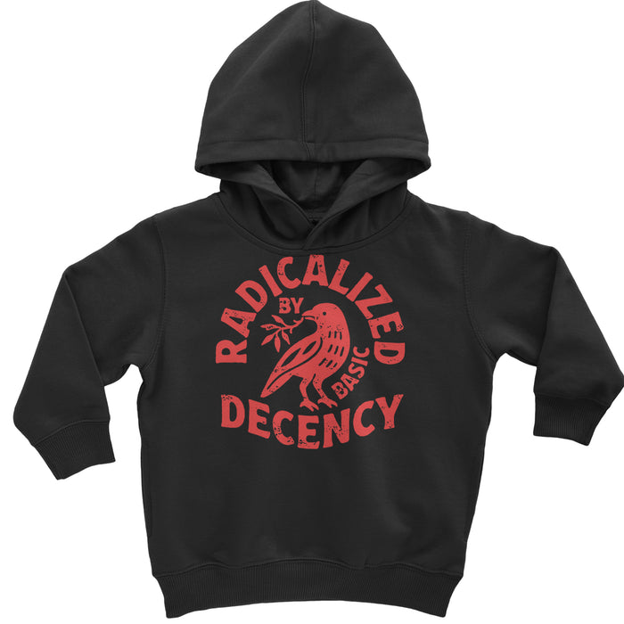 Radicalized by Basic Decency Dove Protest Statement Toddler Hoodie Or Infant Fleece Romper