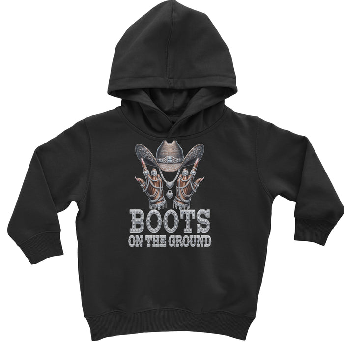Boots On The Ground Bling Toddler Hoodie Or Infant Fleece Romper