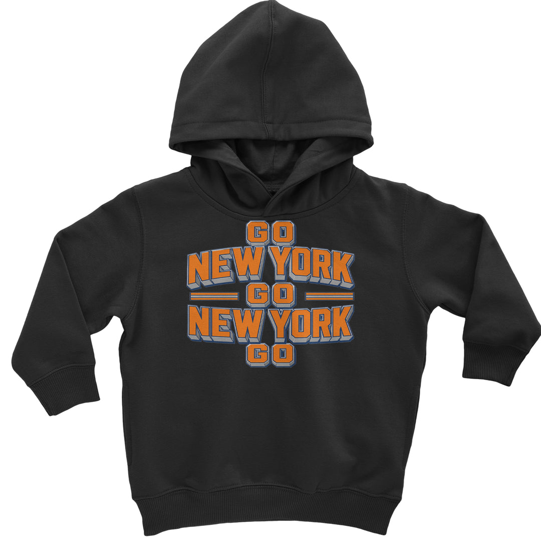 Go New York Go Basketball Toddler Hoodie Or Infant Fleece Romper Black