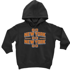Go New York Go Basketball Toddler Hoodie Or Infant Fleece Romper Black