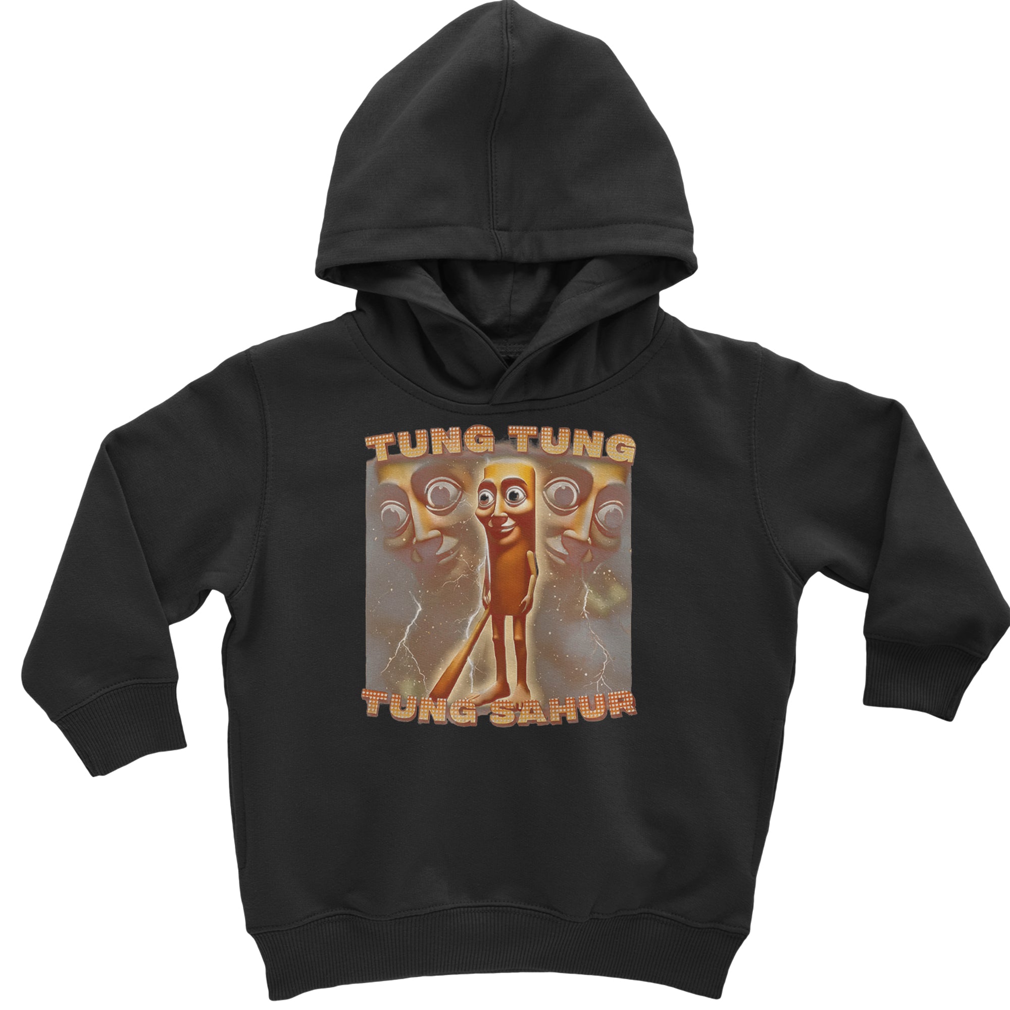 Tung Tung Tung Sahur Enforcer Toddler Hoodie Or Infant Fleece Romper Black