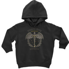 Vintage dragon with laurel and Basgiath War College text on Infant Fleece One-Piece or Toddler Pullover Fleece Hoodie