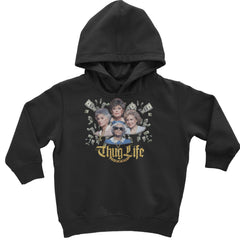 Golden Chain Thug Life Girls Toddler Hoodie Or Infant Fleece Romper Black