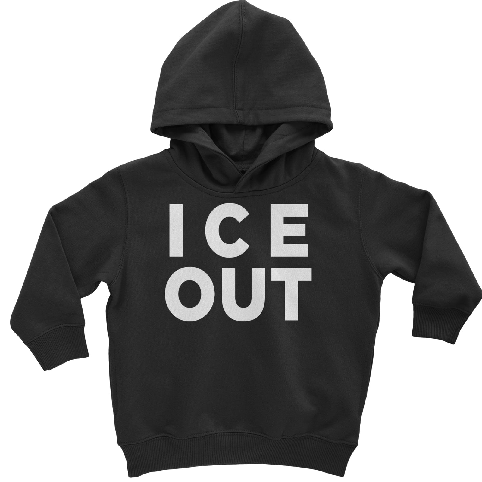 Ice Out Protest Toddler Hoodie Or Infant Fleece Romper Black