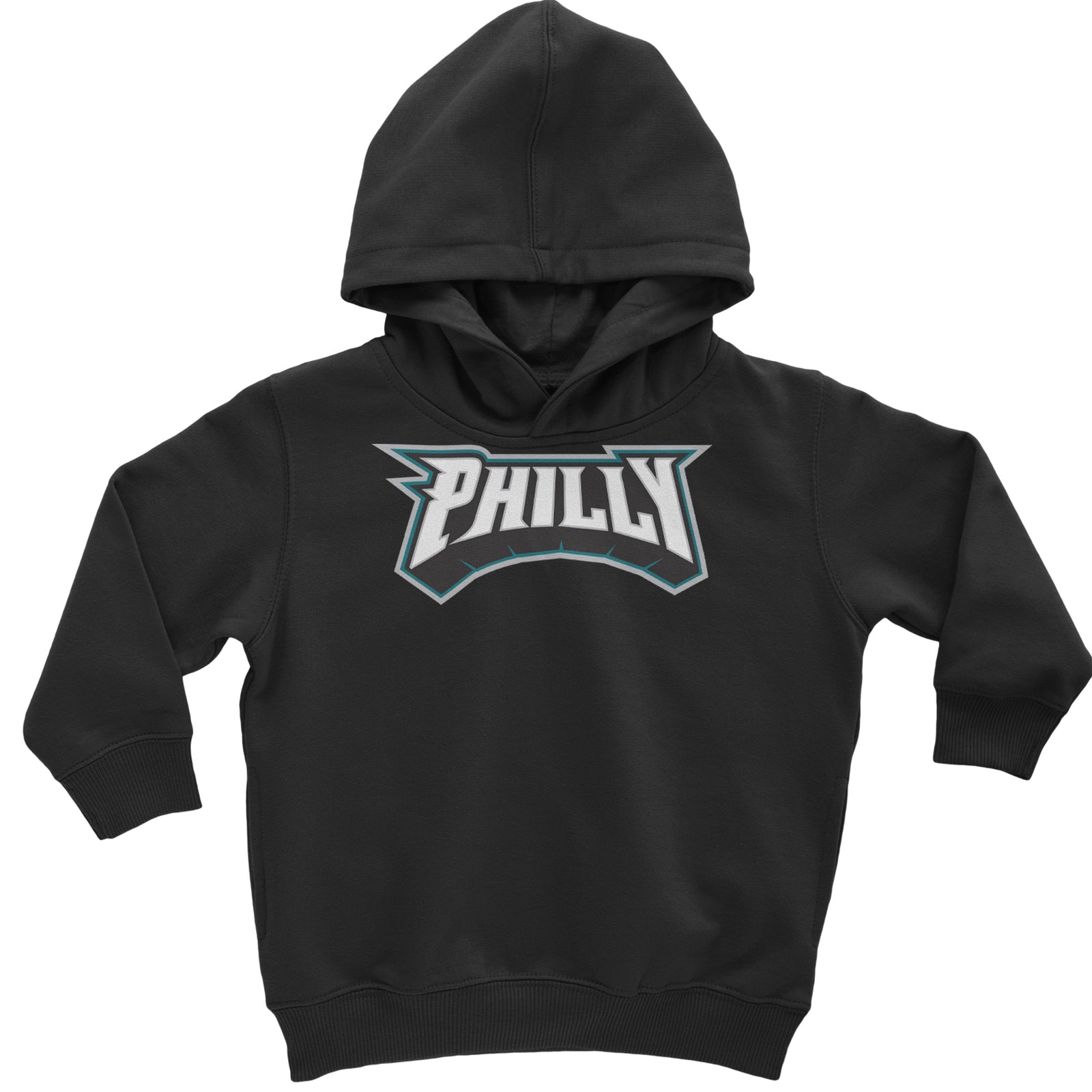Philly Bold Block Throwback Toddler Hoodie Or Infant Fleece Romper Black