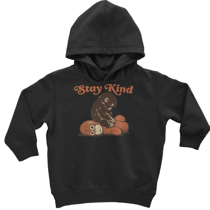 Punch Stay Kind Macaque Toddler Hoodie Or Infant Fleece Romper