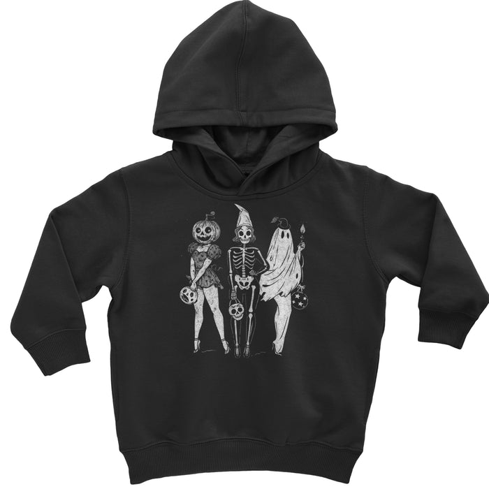 Vintage Spooky Squad Pinup Halloween Design Toddler Hoodie Or Infant Fleece Romper