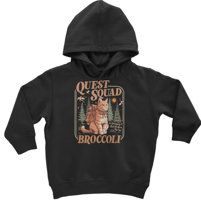 Quest Squad Broccoli Cat Fantasy Reader  Toddler Hoodie Or Infant Fleece Romper