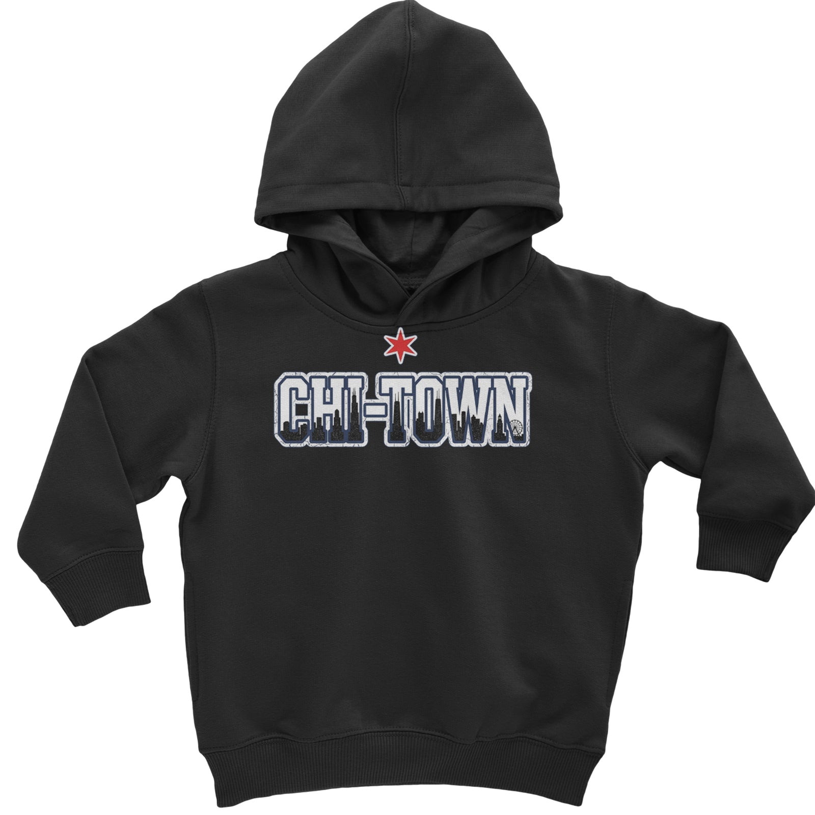 Chicago Chi-Town City Pride Toddler Hoodie Or Infant Fleece Romper Black