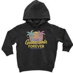 Golden Girls Forever Retro Sunset Toddler Hoodie Or Infant Fleece Romper Black
