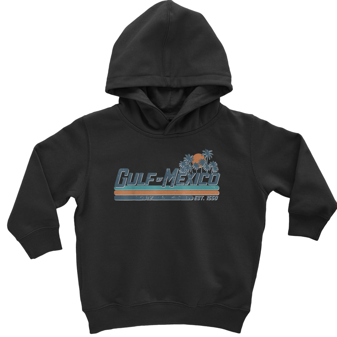 Gulf Of Mexico Established Year 1550 Toddler Hoodie Or Infant Fleece Romper Black