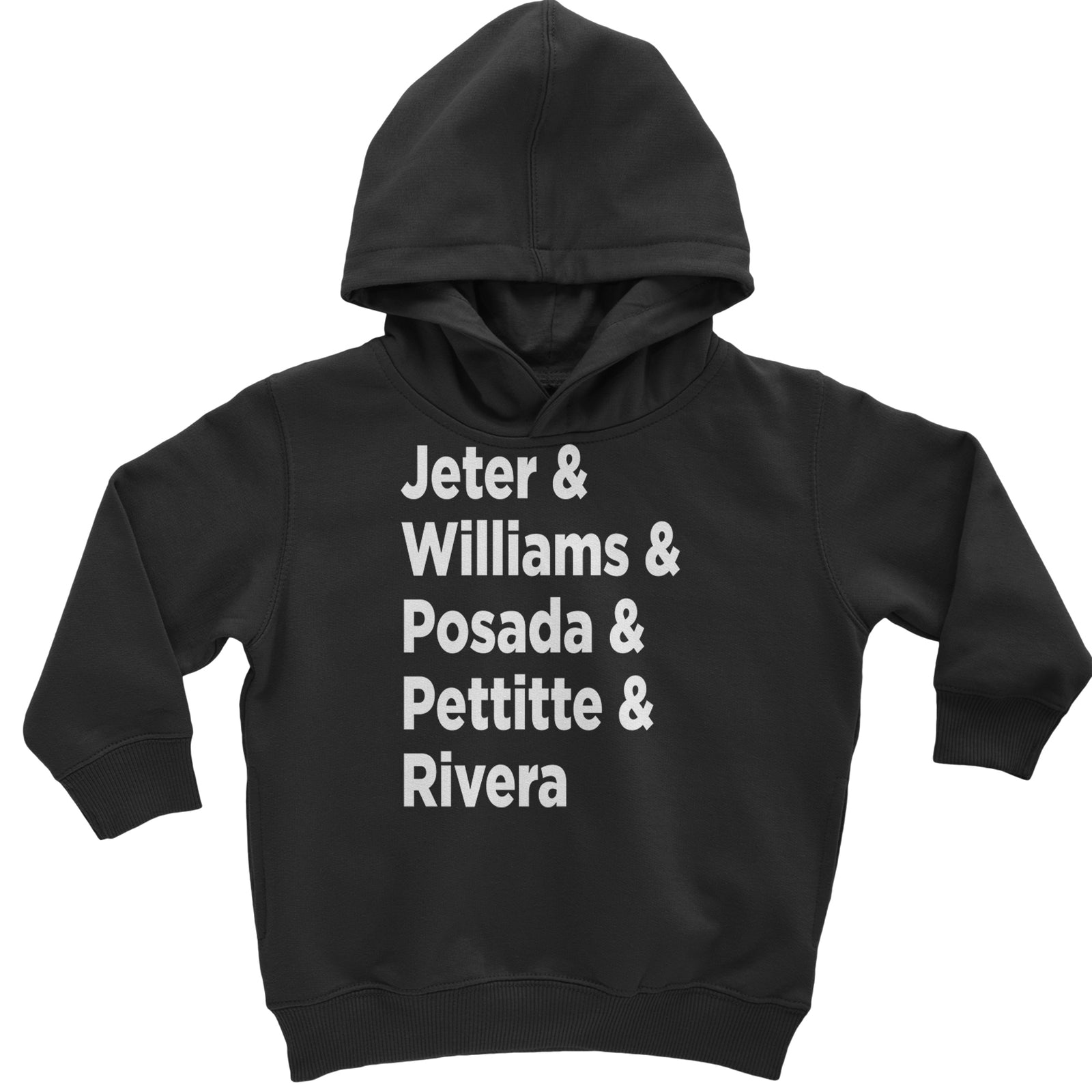 Jeter & Williams & Posada & Pettitte & Rivera Toddler Hoodie Or Infant Fleece Romper Black