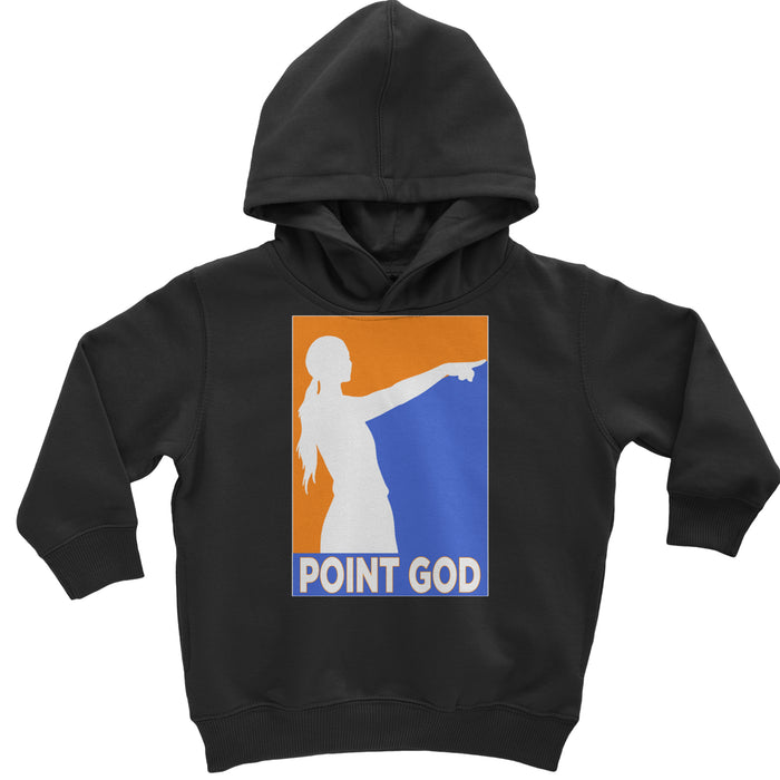 Point God Cunningham Basketball Pointing Meme  Toddler Hoodie Or Infant Fleece Romper