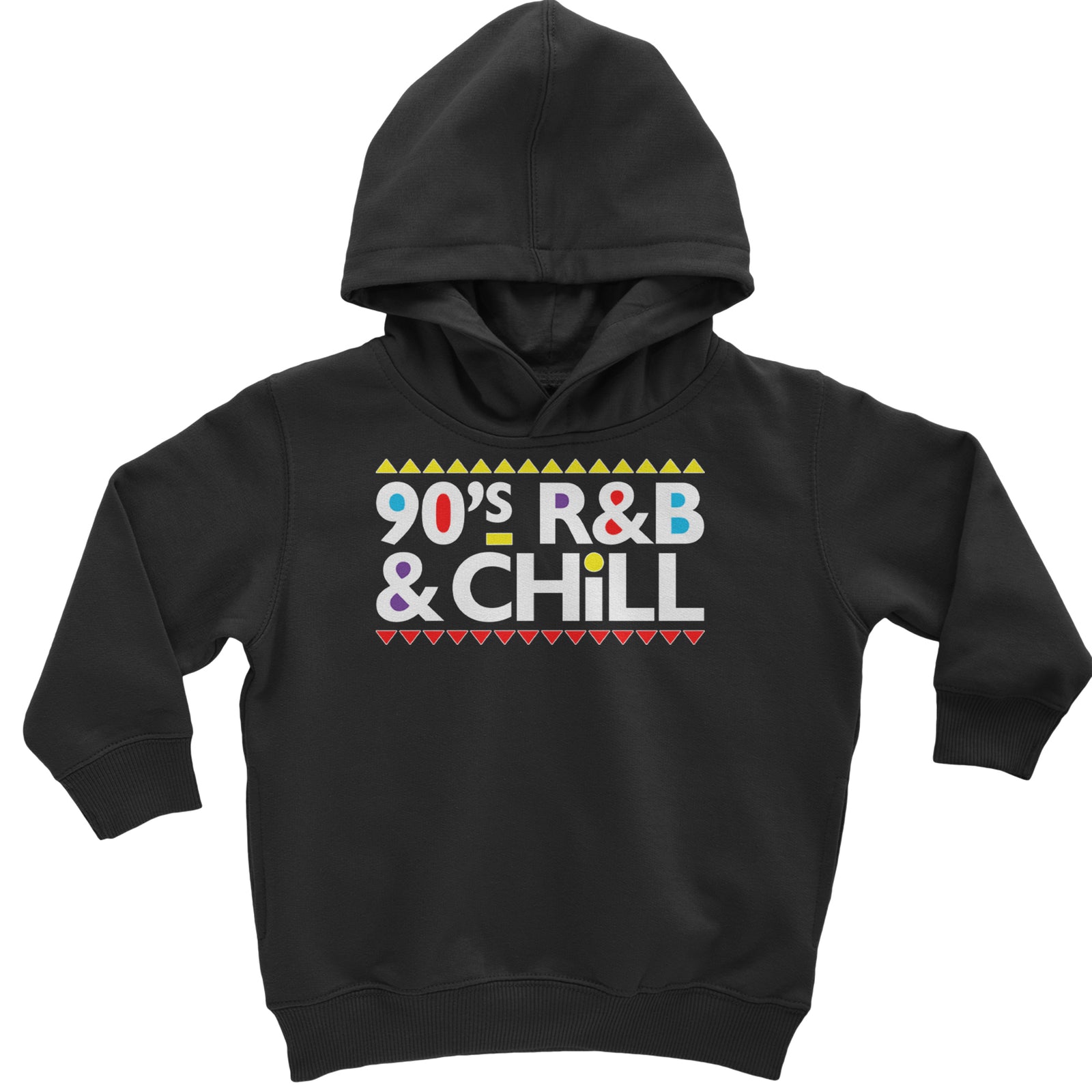 90s R&B and Chill Retro Throwback Toddler Hoodie Or Infant Fleece Romper Black