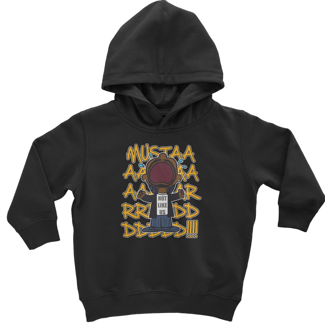 MUSTARD! Not Like Us Tv Off Toddler Hoodie Or Infant Fleece Romper Black