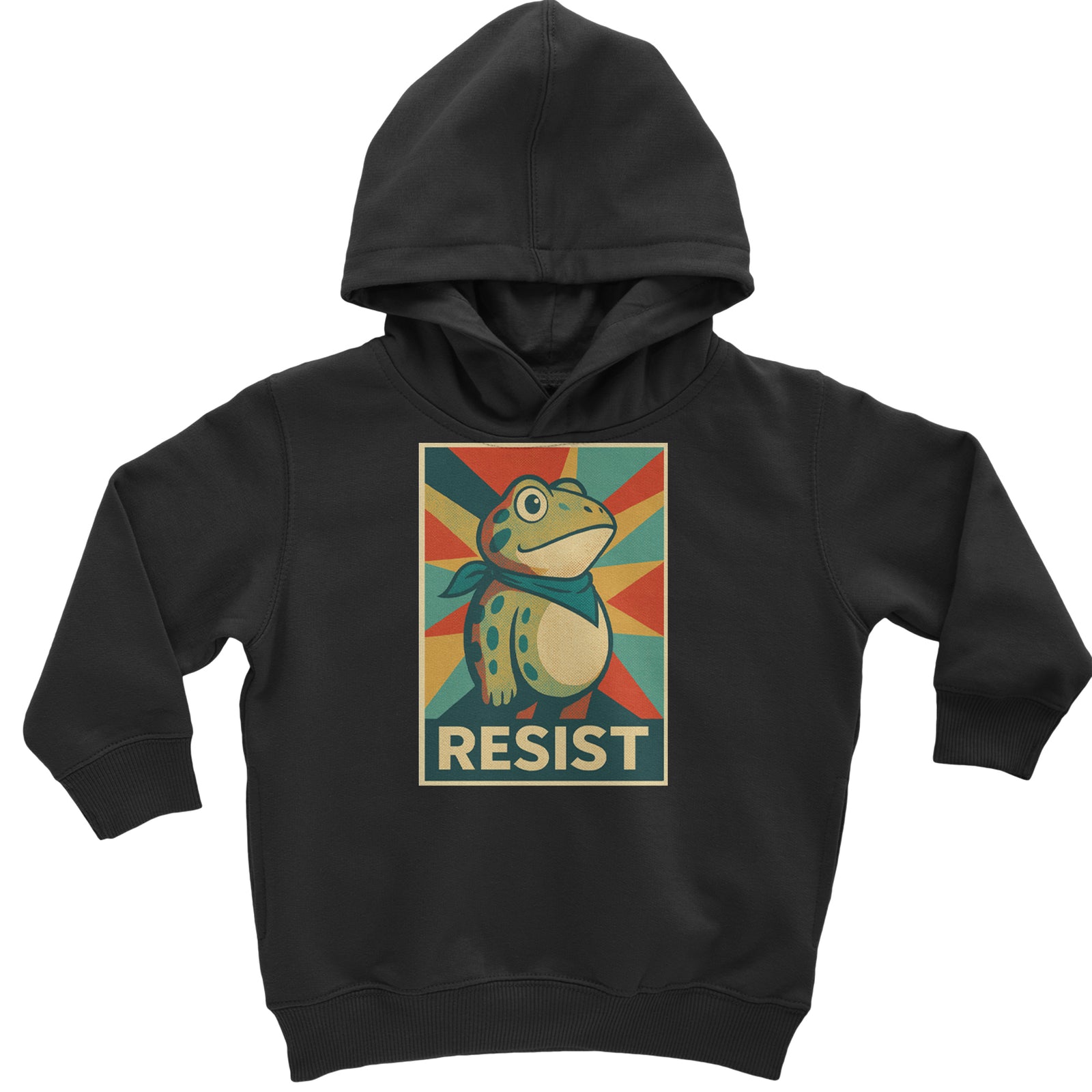 Resist Portland Protest Frog Toddler Hoodie Or Infant Fleece Romper Black