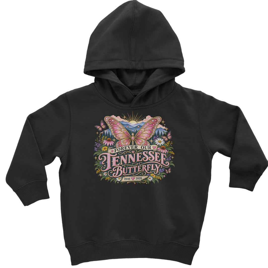 Forever Our Tennessee Butterfly Dolly Toddler Hoodie Or Infant Fleece Romper Black