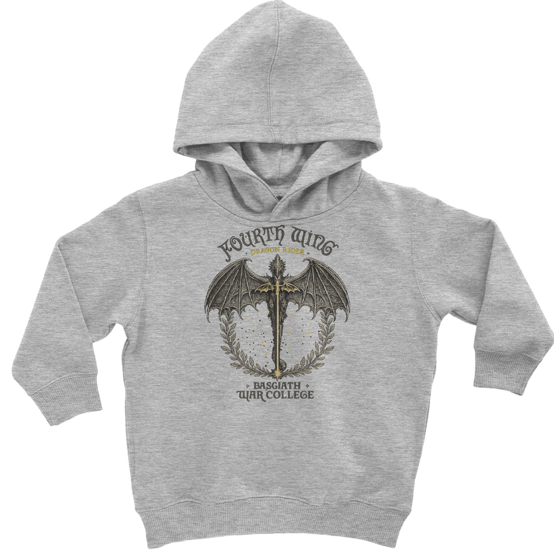 Fourth Wing Dragon Rider Vintage Basgiath War College Toddler Hoodie Or Infant Fleece Romper Heather Grey