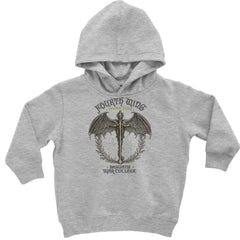 Fourth Wing Dragon Rider Vintage Basgiath War College Toddler Hoodie Or Infant Fleece Romper Heather Grey