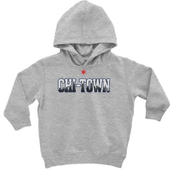 Chicago Chi-Town City Pride Toddler Hoodie Or Infant Fleece Romper Heather Grey