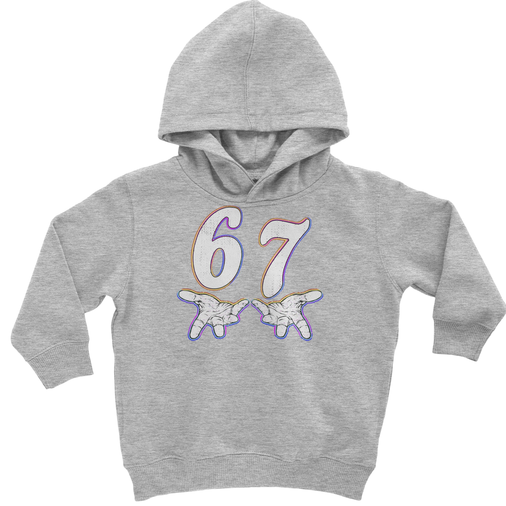 67 Hands Meme Viral Drill Toddler Hoodie Or Infant Fleece Romper Heather Grey