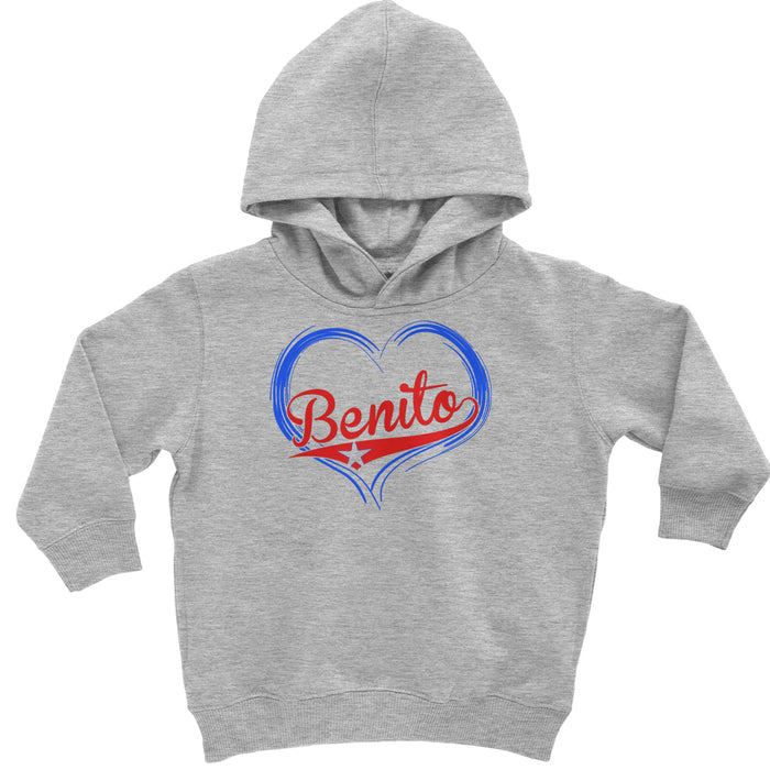 Benito Heart Puerto Rico Toddler Hoodie Or Infant Fleece Romper
