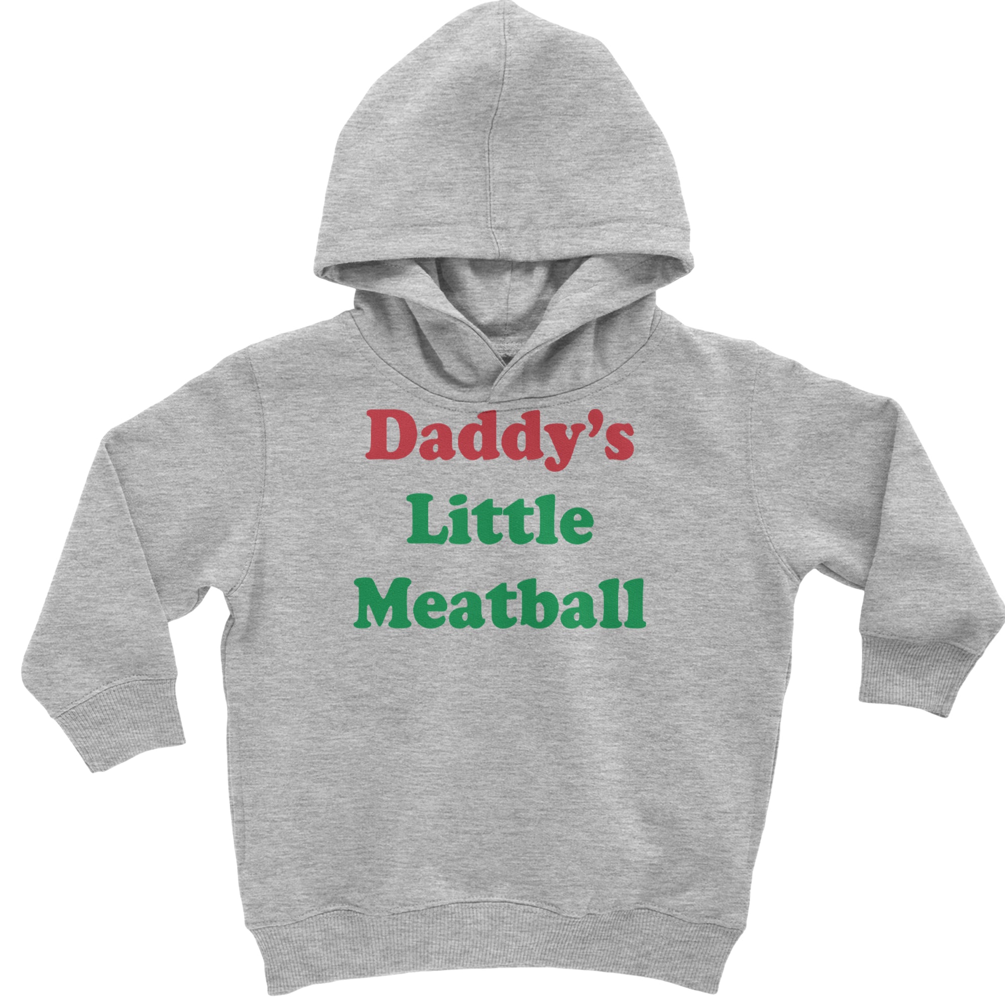 Daddy's Little Meatball Love Island Toddler Hoodie Or Infant Fleece Romper Heather Grey