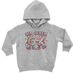 67 Candy Swirl Meme Toddler Hoodie Or Infant Fleece Romper Heather Grey