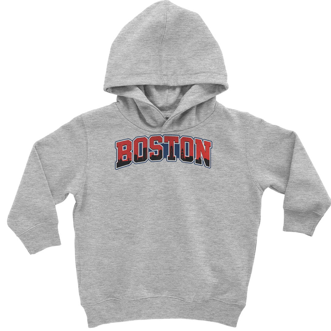 Boston City Pride Skyline Toddler Hoodie Or Infant Fleece Romper Heather Grey