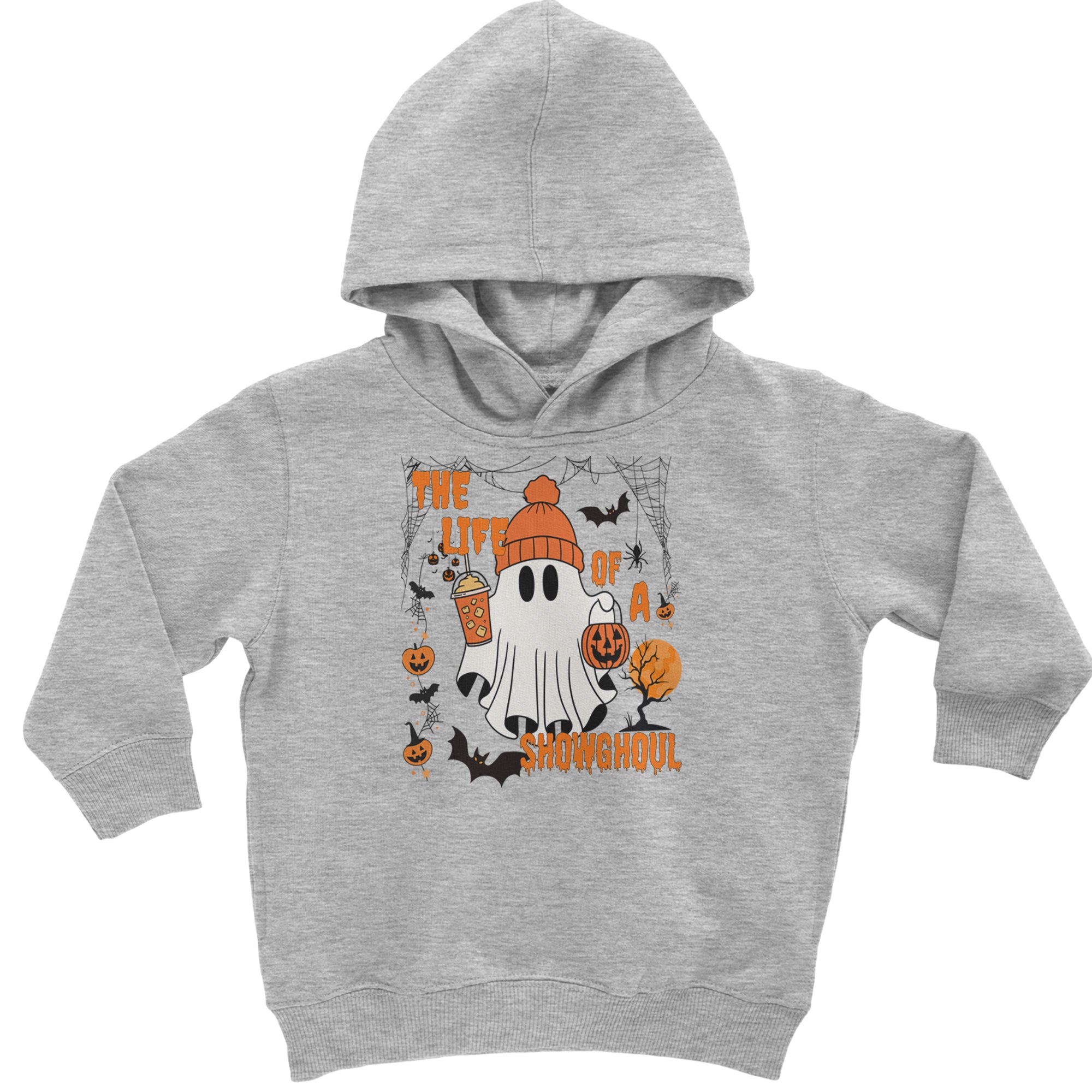 Life of a Showghoul Halloween Showgirl Vibes Toddler Hoodie Or Infant Fleece Romper Heather Grey