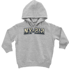New York City 212 Area Code Skyline  Toddler Hoodie Or Infant Fleece Romper Heather Grey