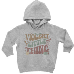 Violent Little Thing Dragon graphic on Toddler Hoodie and Baby Fleece Onesie in Heather Grey