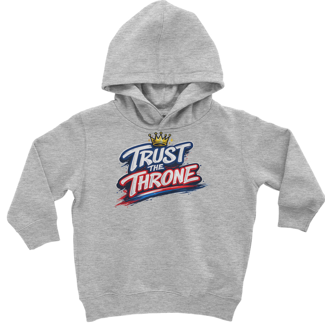 Trust The Throne Crown Philly Hoops Toddler Hoodie Or Infant Fleece Romper Heather Grey