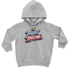 Trust The Throne Crown Philly Hoops Toddler Hoodie Or Infant Fleece Romper Heather Grey