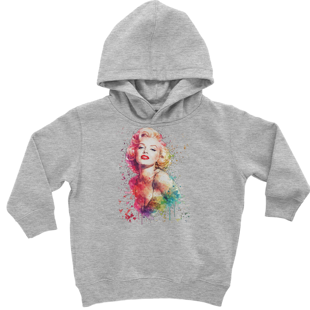 Mrs. Monroe Watercolors Bombshell Toddler Hoodie Or Infant Fleece Romper Heather Grey