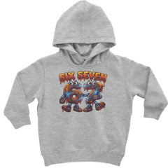 67 Lava Lightning Six Seven Meme Toddler Hoodie Or Infant Fleece Romper Heather Grey